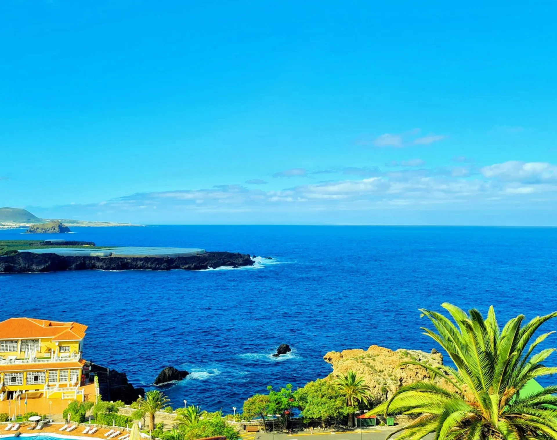 The view over the Atlantic from the Oceanview 5 balcony